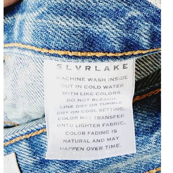 SLVRLAKE Savior Cargo High-Rise Straight Jeans Salt Flats Blue 24 NWOT - Picture 7 of 12